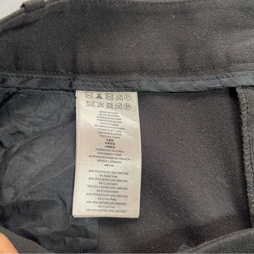 Michael Kors Black Dress Pants Slacks Sz 8 Straight Leg Logo Plate Business - Picture 9 of 9